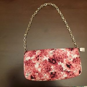 WHBM Pink Floral Evening Clutch-New with tags